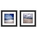 Coastal Cloudy Beach 2 Piece Framed Photographic Print Set - Image 0