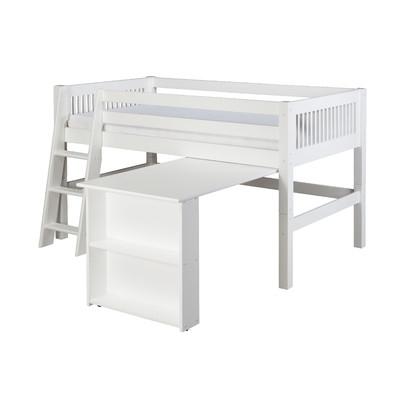 Twin Low Loft Bed with Retractable Desk - Image 0