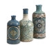 3 Piece Kabir Hand Painted Decorative Bottle Set - Image 0