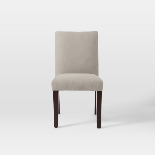 Tailored Dining Chair-Linen Weave-Platinum - Image 0