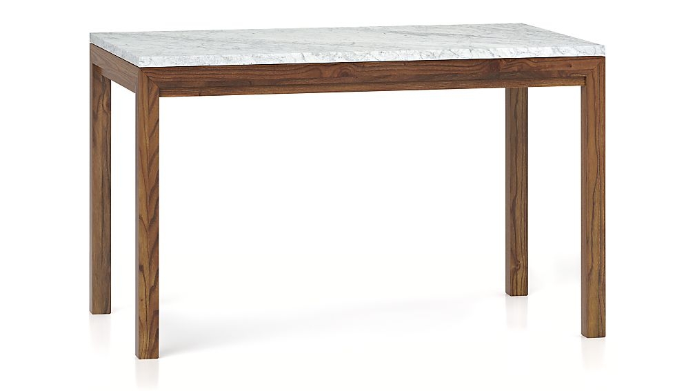 Marble Top/ Elm Base 60x36 Dining Table - Image 0