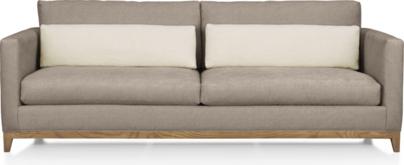 Taraval 2-Seat Sofa with Oak Base - Pewter - Image 0