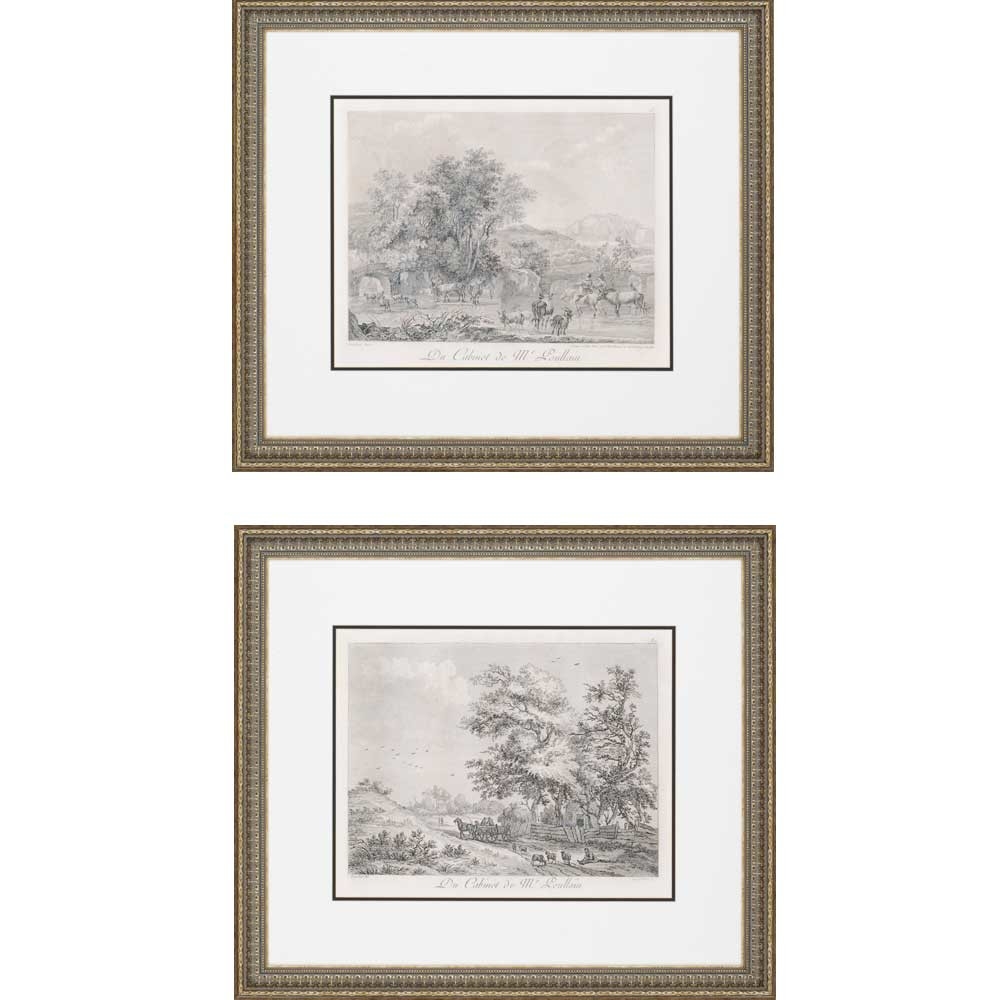 Landscapes Exclusive by Le Veau 2 Piece Framed Painting Print Set-  28" H x 32" W x 1" D - Image 0