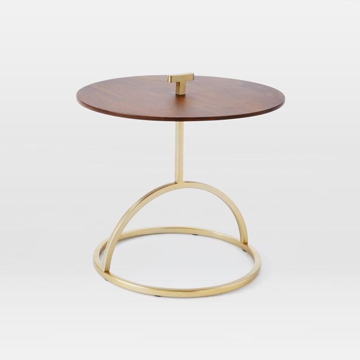 Modernist Handle Nesting Side Table â€“ Wood - Image 0