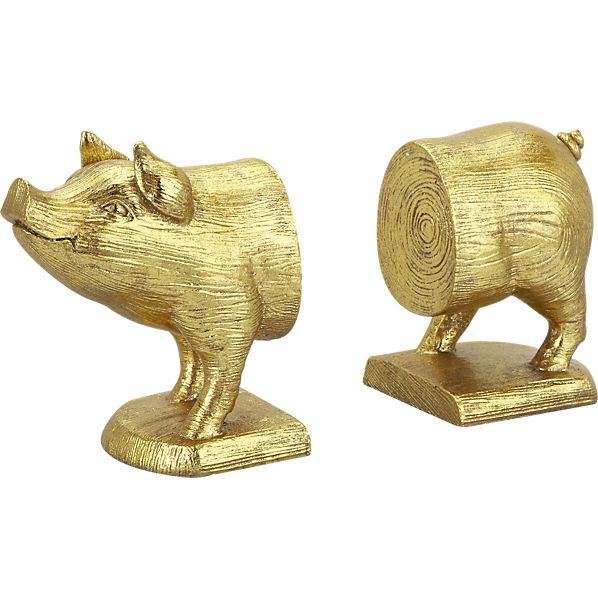 Set of 2 pig bookends - Image 0