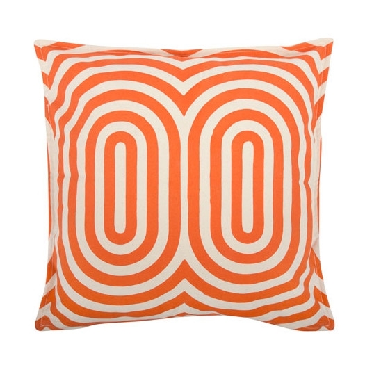 Geometric Cotton Throw Pillow -18"-with down feather insert - Image 0