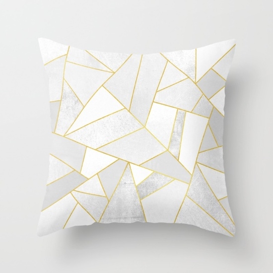 White Stone PILLOW - 16" X 16" - Insert Sold Separately - Image 0