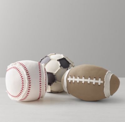 Sports ball pillow - Baseball - 9½" diam. - polyester fill - Image 0
