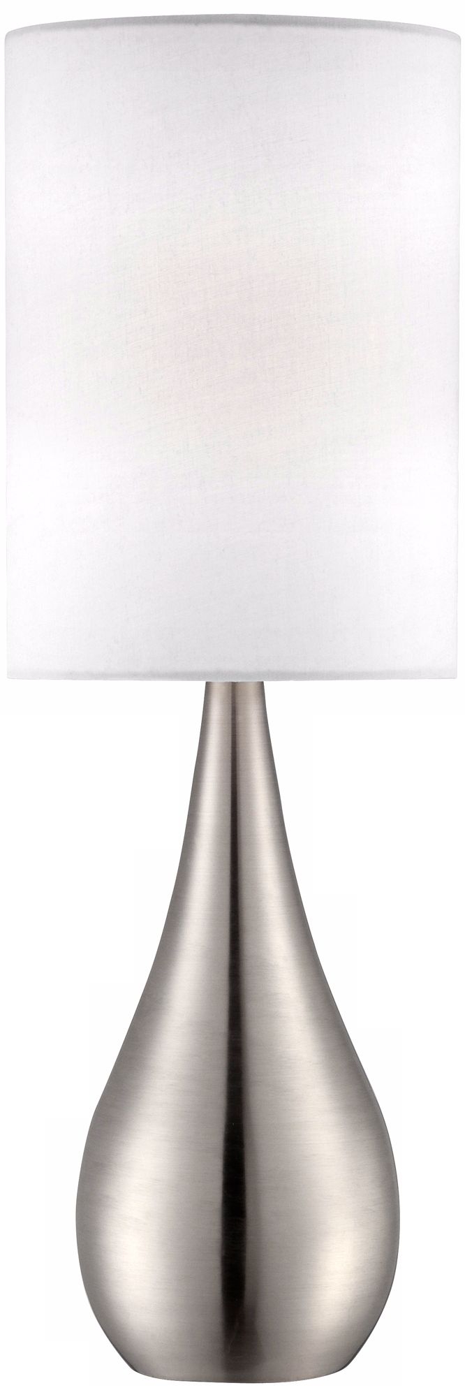 Teardrop 21" High Brushed Steel Table Lamp - Image 0