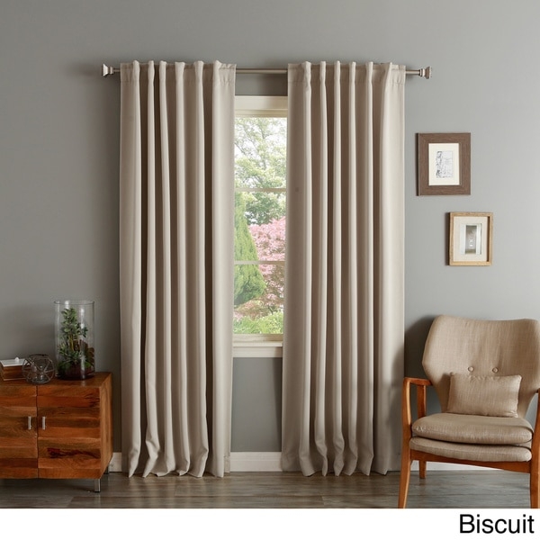 Aurora Home Solid Insulated Thermal Blackout Curtain Panel Pair - Image 0