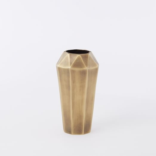 Faceted Metal Vase - Medium - Image 0