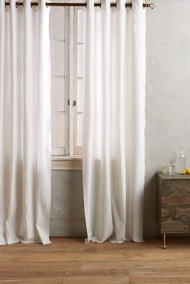 Linen Grommet Curtain - White - 50"W x 108"L - Image 0