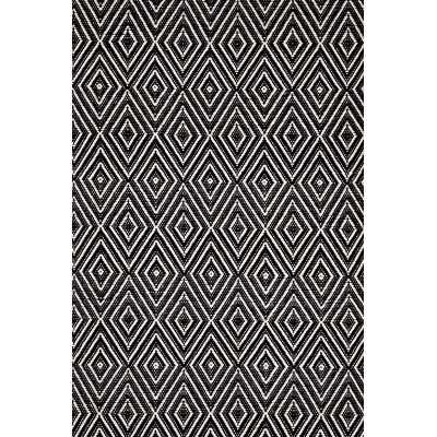 Woven Black & Ivory Diamond Area Rug - 3' x 5' - Image 0