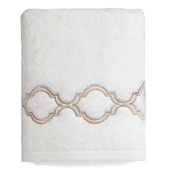 Trellis Embroidered Soft Twist Hand Towel - Image 0