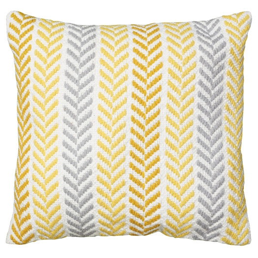 Chevron Cotton Throw Pillow 18''SQ. Insert included - Image 0
