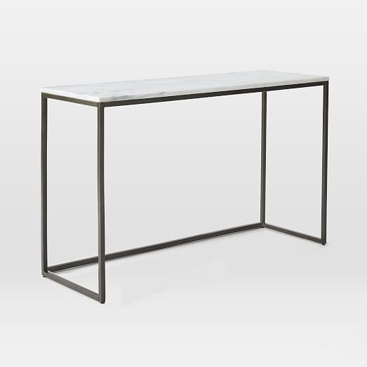48"W Box Frame Console - Marble/Antique Bronze - Image 0
