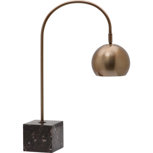 Task Brass 22.5" H Table Lamp with Dome Shade - Image 0