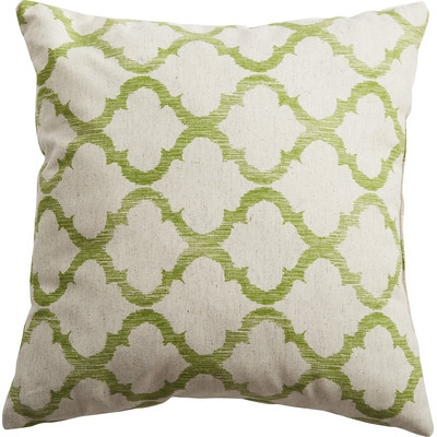 Linen Throw Pillow - Palm  17" Square, insert included - Image 0