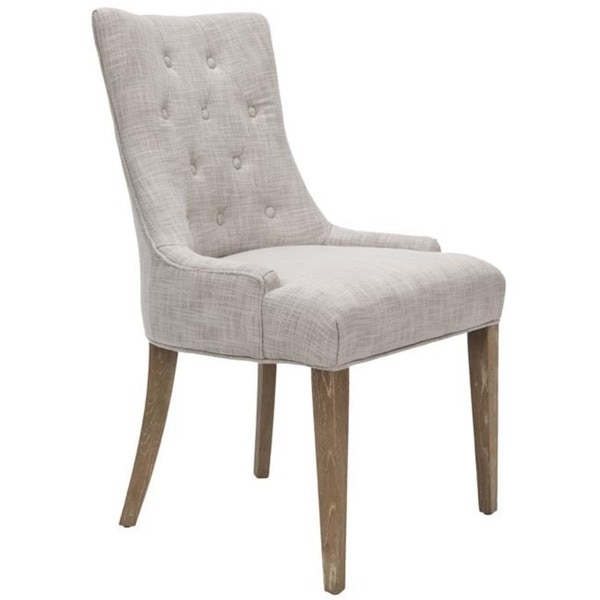 Safavieh Becca Grey Viscose Weathered Oak Finish Dining Chair - Image 0