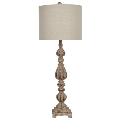 Slender Avian 34.5" H Table Lamp with Drum Shade - Image 0