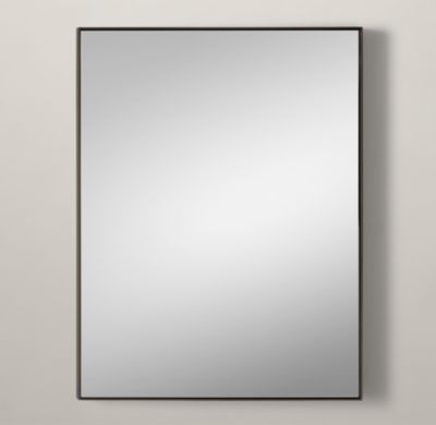 Metal Floating Mirror -35" x 47"-Raw Steel - Image 0