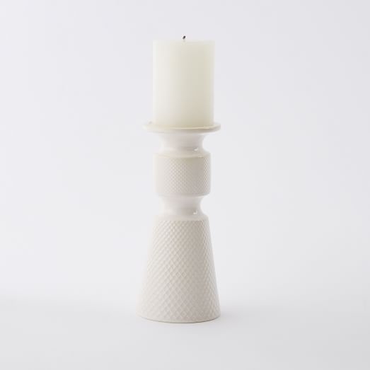 Textured Candle Holders- Tall Pillar Holder - Image 0