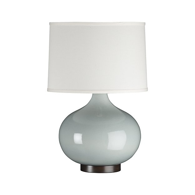 Merie Smoky Blue Table Lamp with Standard Bronze Base - Image 0