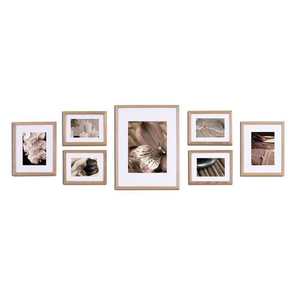 Gallery 7 Piece Perfect Wall Picture Frame Set - Natural - Image 0