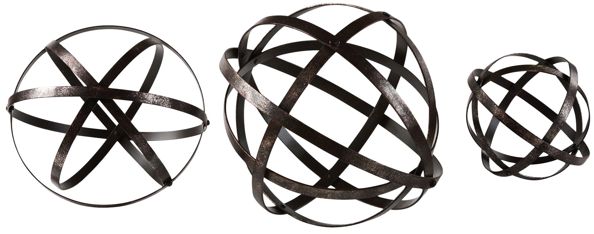 Uttermost Stetson 3-Piece Dark Bronze Sphere Set - Image 0