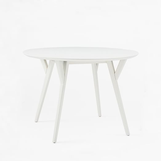 Mid-Century Round Dining Table - White - Image 0