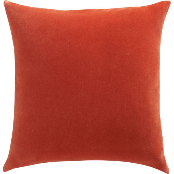 leisure burnt orange  pillow with feather insert - Image 0