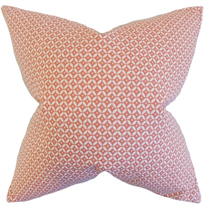 Nima Geometric Cotton Throw Pillow - Blush - 18" H x 18" W - Down/Feather Fill - Image 0