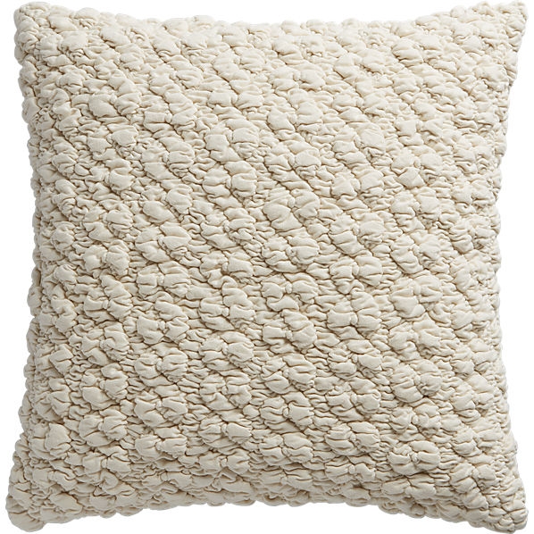 Gravel ivory 18" pillow with feather-down insert - Image 0