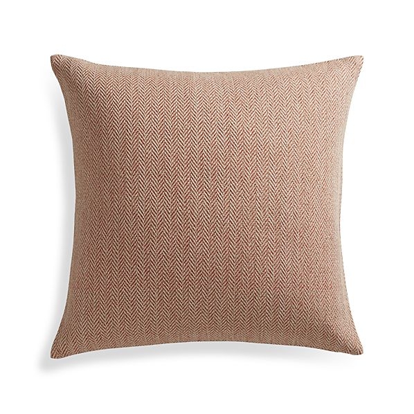 Mylo Orange 20"x20" Pillow with Feather-Down Insert - Image 0