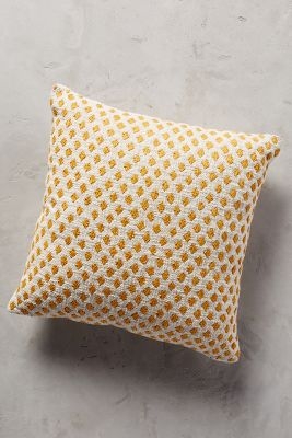 Diamond Dots Pillow - Yellow - 18x18 - With Insert - Image 0