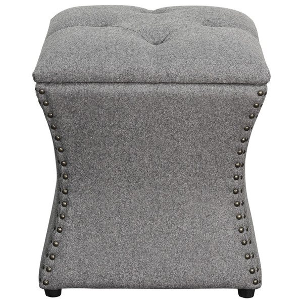 Amelia Upholstered Storage Ottoman - Cement - Image 0