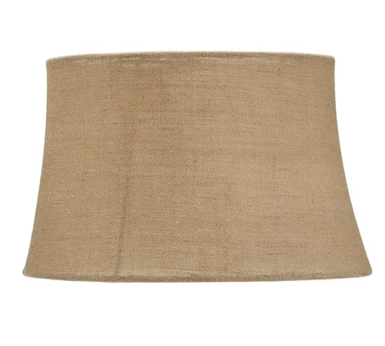 BURLAP UPHOLSTERED TAPERED DRUM LAMP SHADE-EXTRA-LARGE - Image 0