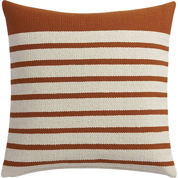 Division rust 20" pillow with feather insert - Image 0