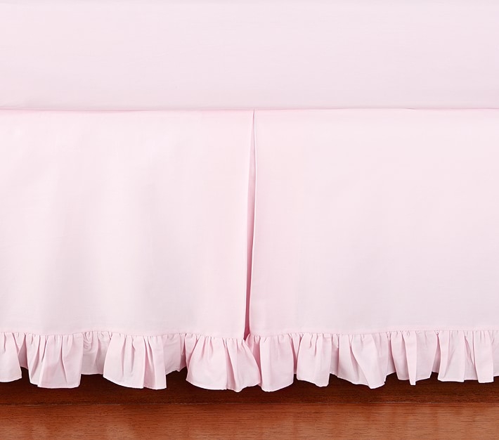 Ruffle Crib Skirt, Light Pink - Image 0