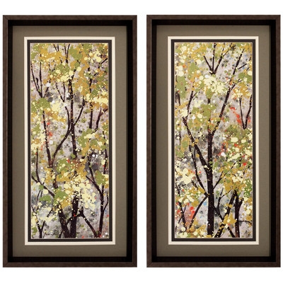 Texture Summer 2 Piece Framed Painting Print Set - 26" H x 14" W - Image 0