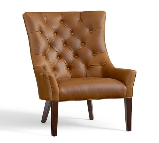 HAYES TUFTED LEATHER ARMCHAIR - Image 0