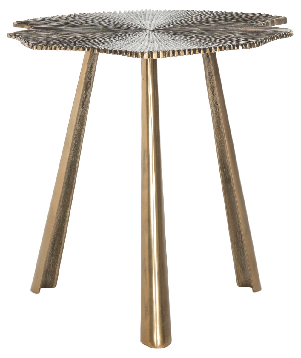 Portia Leaf Side Table - Brass - Arlo Home - Image 0
