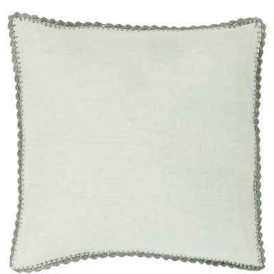 Lura Linen Throw Pillow - Sea Foam/Gray  - 18" Sq- Polyester fill insert - Image 0