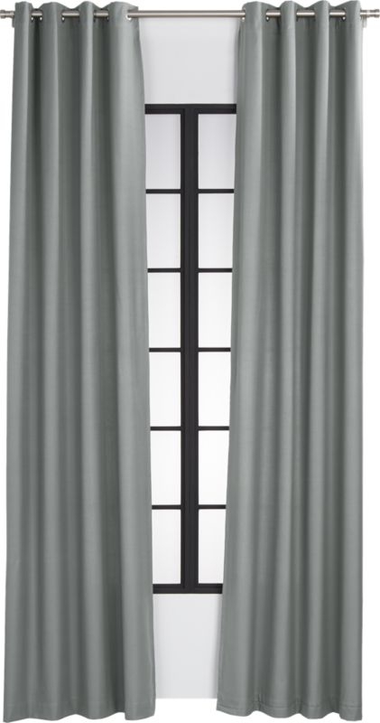 basketweave graphite curtain panel - Image 0