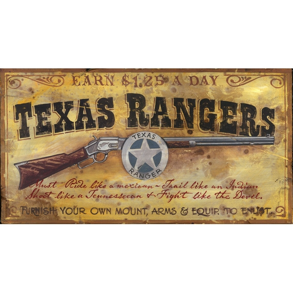 Texas Ranger Vintage Advertisement Plaque - Image 0