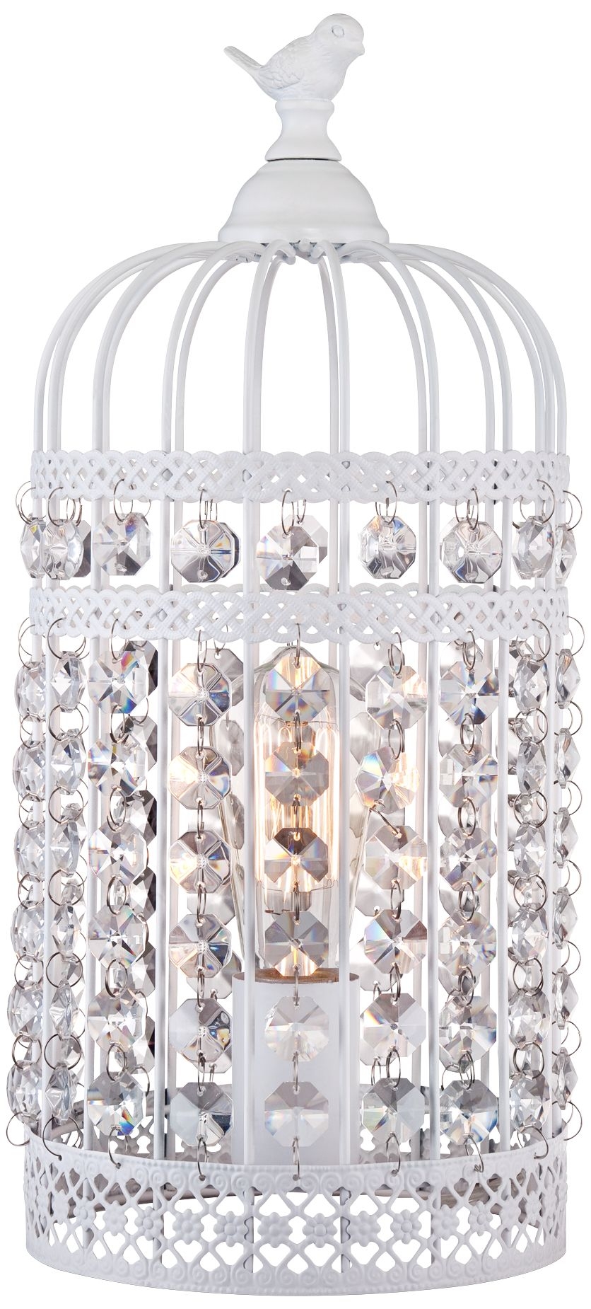 Polly Birdcage White Table Lamp - Image 0
