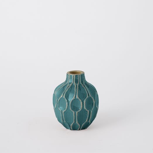 Short Shoulder Vase - Blue Lagoon - Image 0