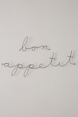 Wire Script Sculpture - Bon Appetit - Image 0