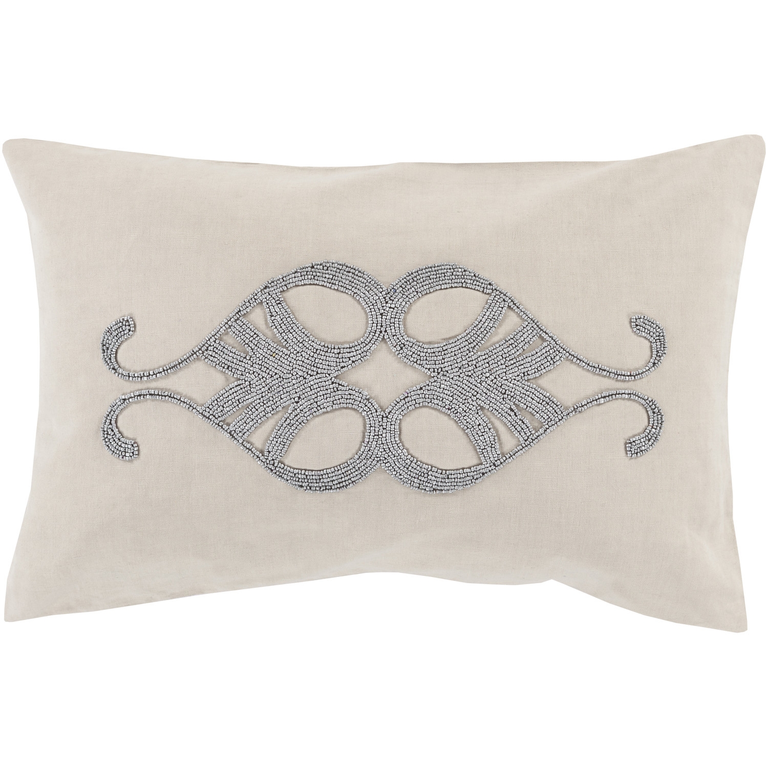 Lumbar Pillow - 13"x 20"x 5" - Beige - Polyester fill - Image 0