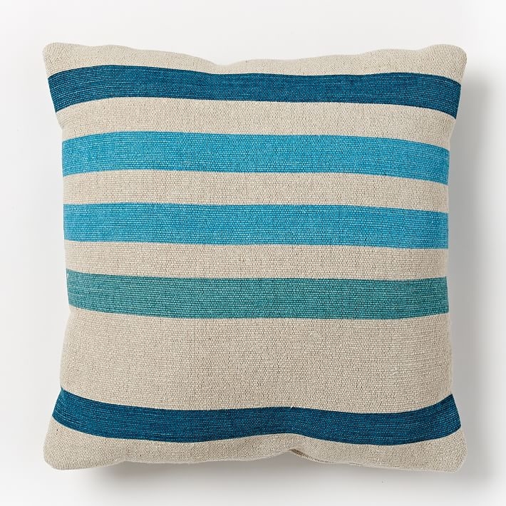 Outdoor Prep Stripe Pillow - 18x18, With Insert - Image 0